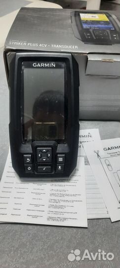Эхолот garmin striker plus 4cv + transducer