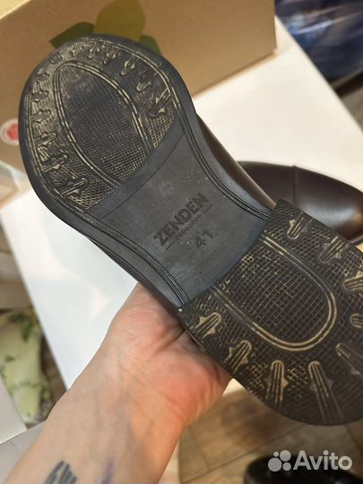 Мужские кожаные туфли полуботинки кожаные Zenden