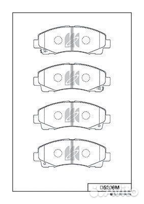 Колодки дисковые передние acura tl 09, honda ridqe