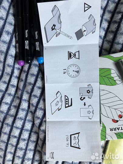 Фломастеры для рисования на ткани IKEA