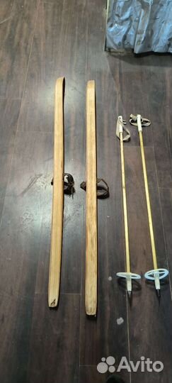 Лыжи деревянные