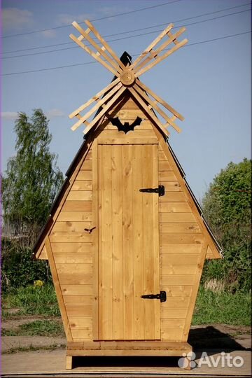 Дачный туалет деревянный HME563