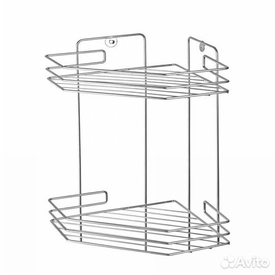 Полка угловая 2-х секционная (20,5*20,5*31,5см) хр