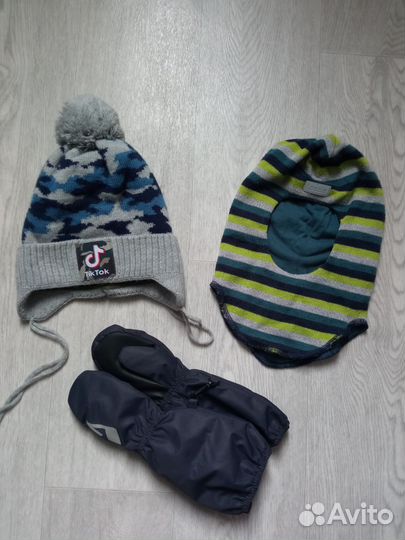 Шапка шлем, краги