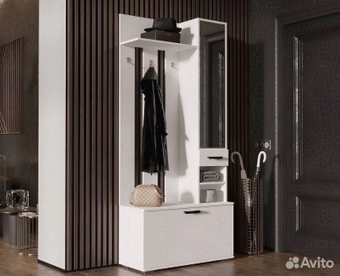 Прихожая Ника вз910 Белый гладкий