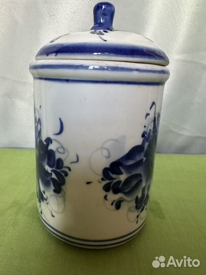 Банка для сыпучих гжель