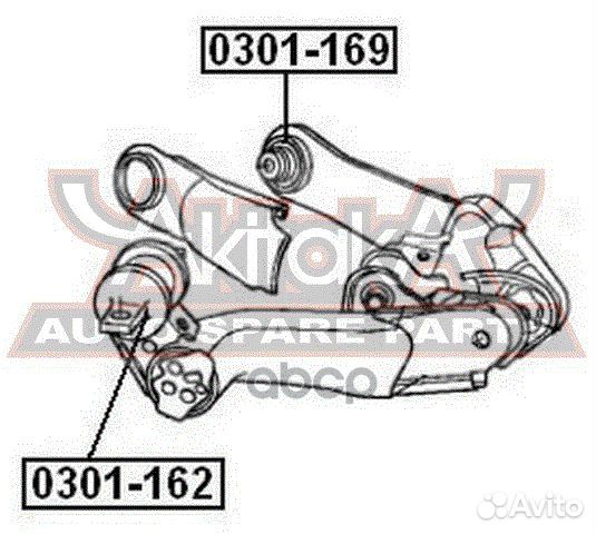 Сайлентблок рычага задний 0301-162 asva
