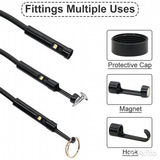 Камера-эндоскоп с двойным объективом, 2 метра