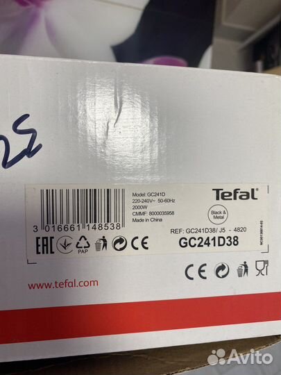 Гриль Tefal Inicio GC241D, серебристый