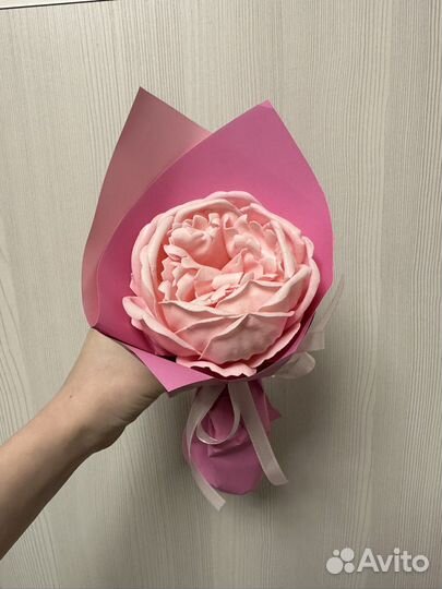 Мыло пион букет из цветов на презент