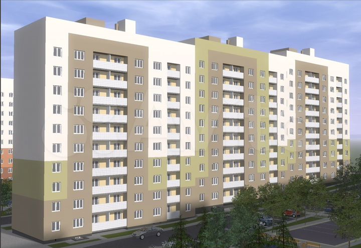 2-к. квартира, 54,1 м², 8/10 эт.