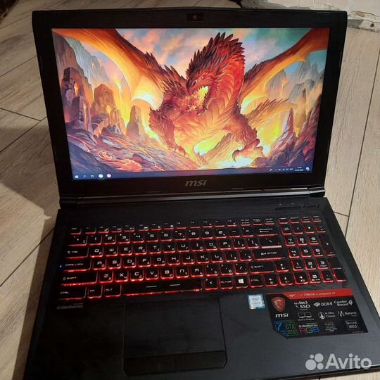 Msi gp62 игровая пушка I5 7300hq Ddr4 16gd 1050 4g