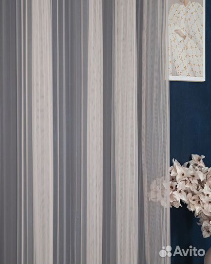 Плиссе тюль цвет пудра