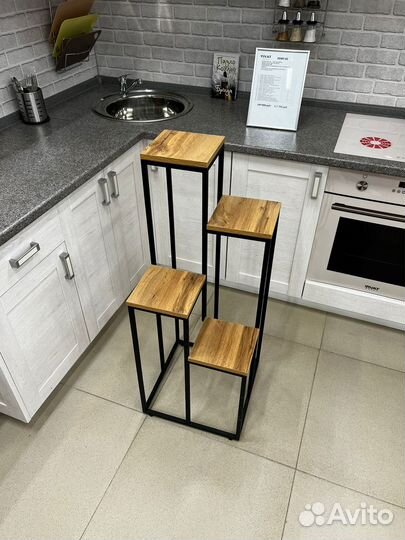 Подставка для цветов полка стеллаж лофт