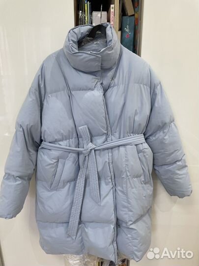 Пуховик женский 42 44 зимний голубой