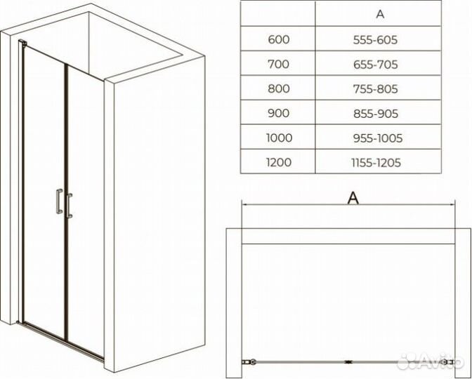 Душевая дверь RGW Passage PA-104 100 см