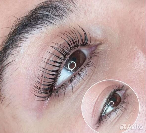 Ламинирование ресниц и бровей+ окрашивание