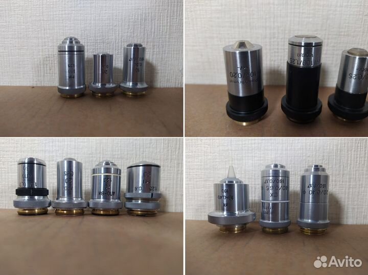 Объективы для микроскопов СССР и иностранные