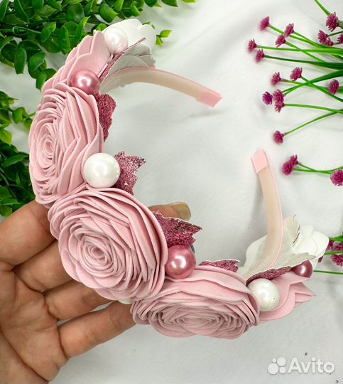 Ободок с розами