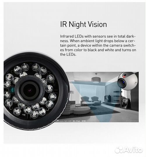 IP-камера видеонаблюдения, 3 Мп, H.265