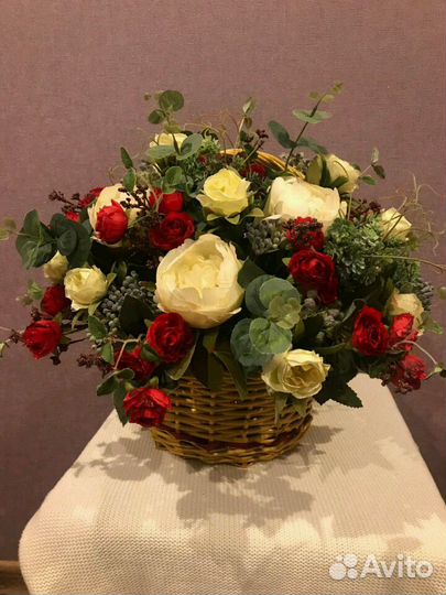 Композиции из искусственных цветов,украшение чая,к