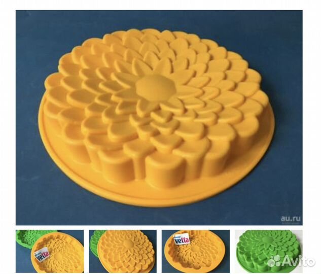 Форма силиконовая круглая большая D 30 см х 3 с