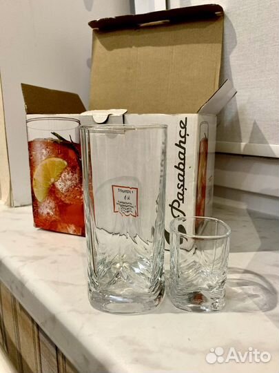 Pasabahce набор стаканов и стопок triumph