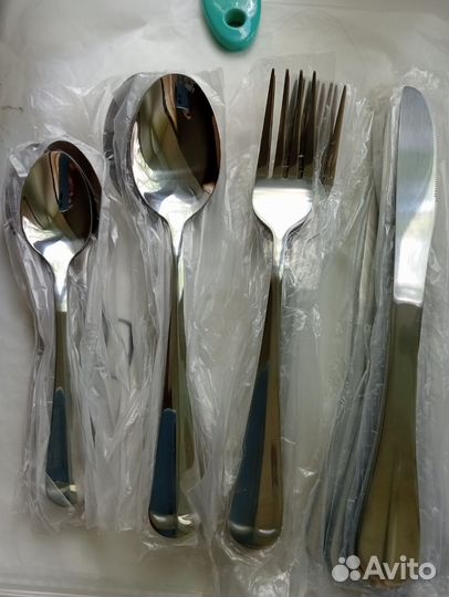 Набор столовых приборов комплект новый 24шт