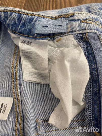 Широкие светлые джинсы H&M на девочку