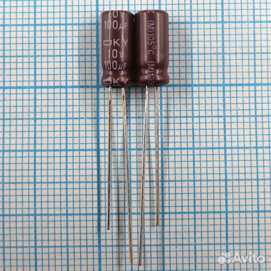 100uF 10v 10v100uF 5x11 KY - Электролитический кон