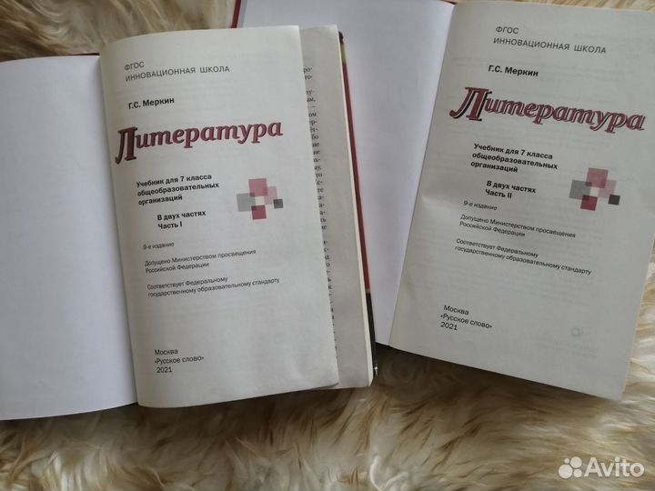 Литература 7 класс Г.С.Меркин 2021 год, 2-е части