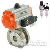 Кран шаровой DN.ru BV3232P-FP-Fb-ISO-H Ду50 Ру16, межфланцевый, полнопроходной, корпус - нержавеющая