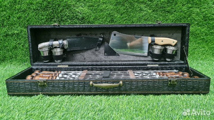 Набор шампуров Подарочный набор + Таганок, Ножи