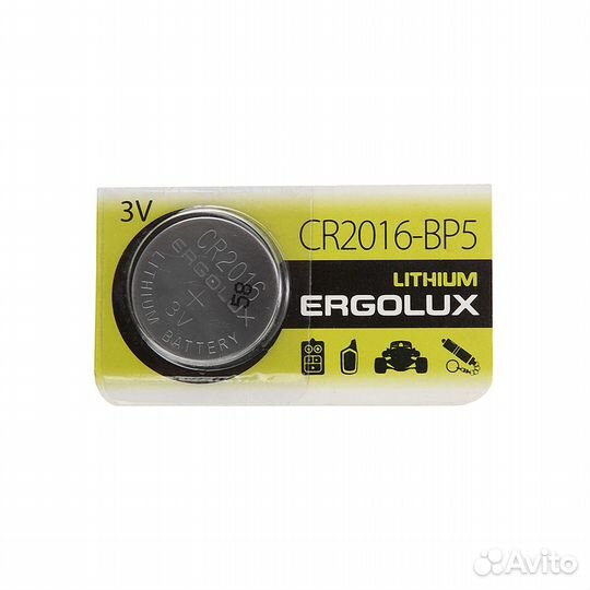 Батарейка Ergolux CR2016 BL-5 (1 шт)