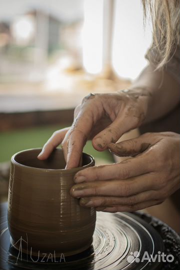 Керамическая кружка ручной работы с рисунком “Лиса