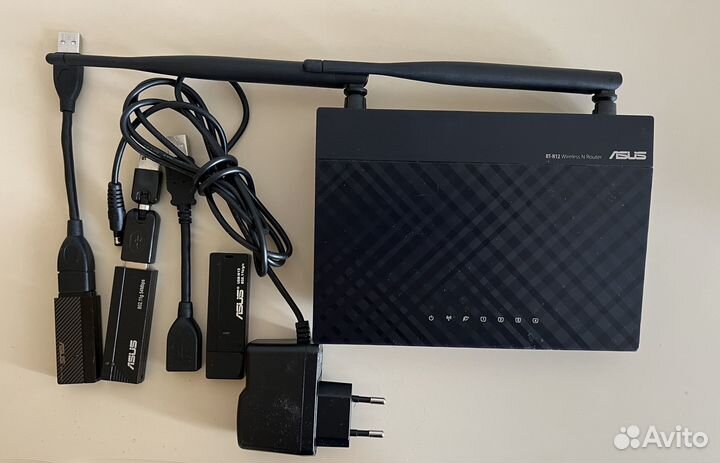 Wifi роутер asus rt n12 + 3 usb адаптера