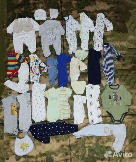 Одежда на новорождённого мальчика набор на 2 фото