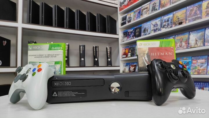 XBox 360 S прошитый + игры