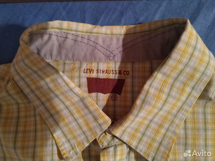 Рубашка мужская клетчатая Levis с коротким рукавом