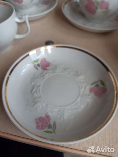 Чашка с блюдцем Вербилки фарфор СССР