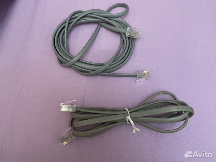 Телефонный удлинительный кабель rj11 1м-1,1м