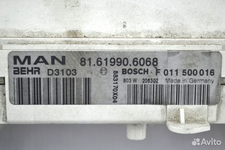 Панель переключателей отопителя кабины MAN TGA 18