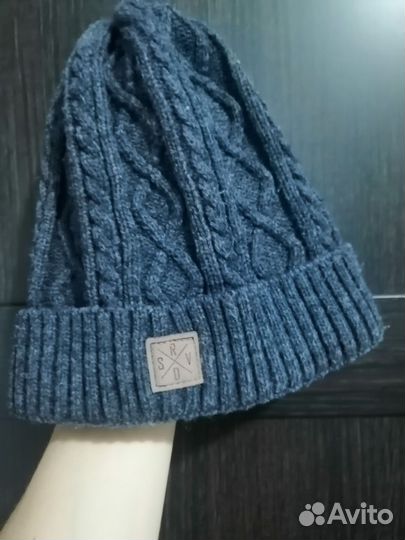 Вязаная шапка мужская