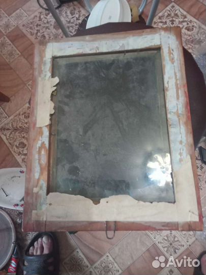 Рамка от иконы старинная дерево с родным стеклом