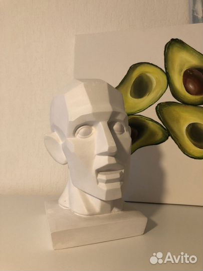 Гипсовая голова обрубовка по гудону