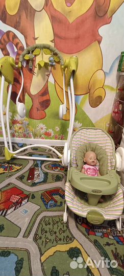 Детские качели 2 в 1 graco swing'n'bounce