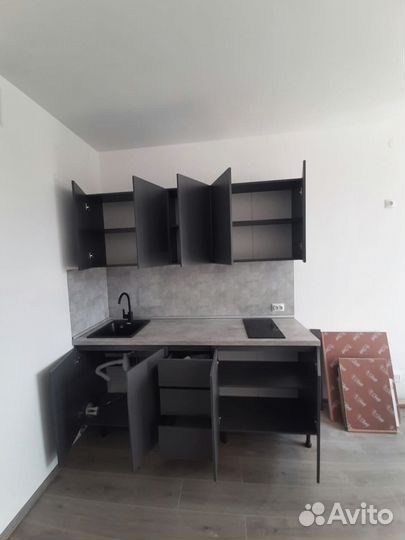 Кухня прямая маленькая лофт