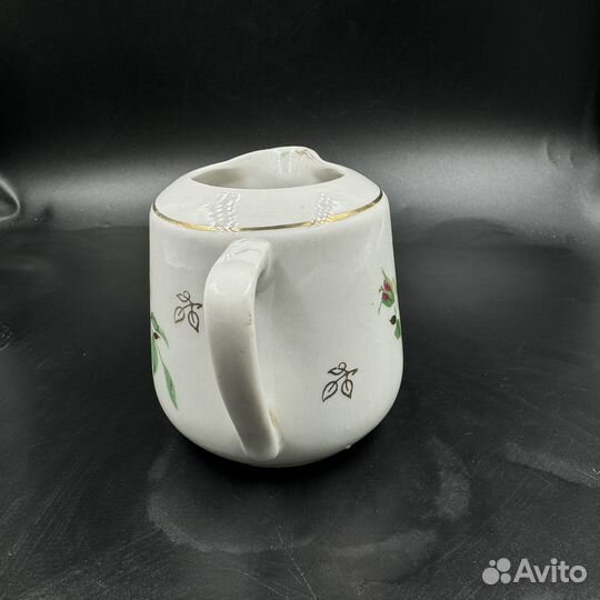 Молочник цветы фарфоровый старинный Дулёвский