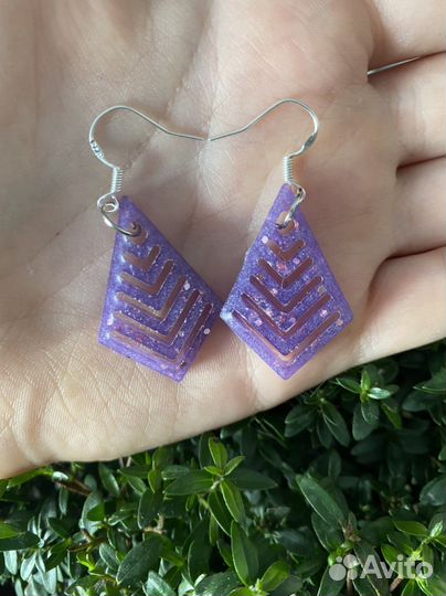 Серьги из эпоксидной смолы