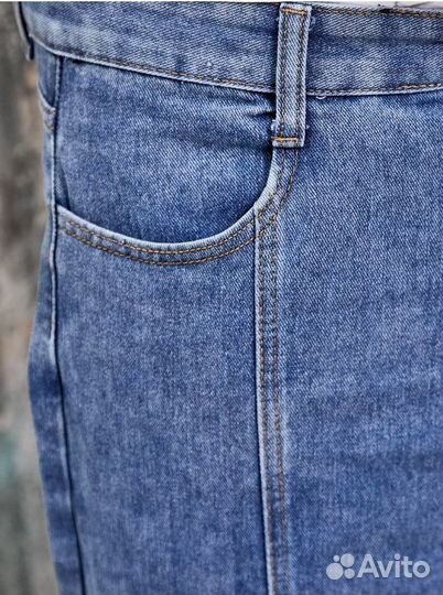 Джинсы широкие, брюки мужские прямые, 44-52 размер